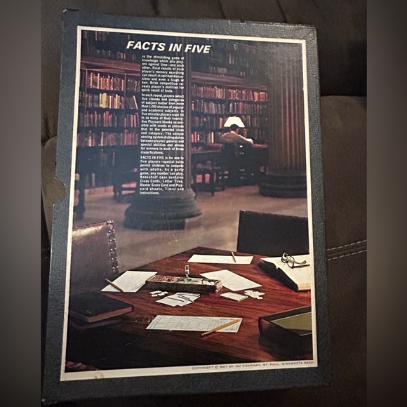 Facts in Five Vintage Game of Knowledge by 3M - Picture 2 of 12